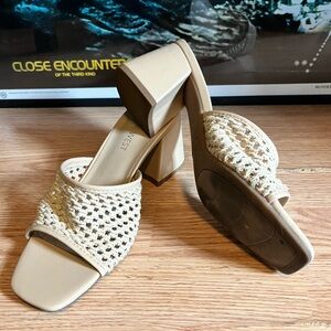 Nine West, cute heels 👠 , cream, size 7.5